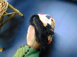 2 ethnic silk cloth dolls view